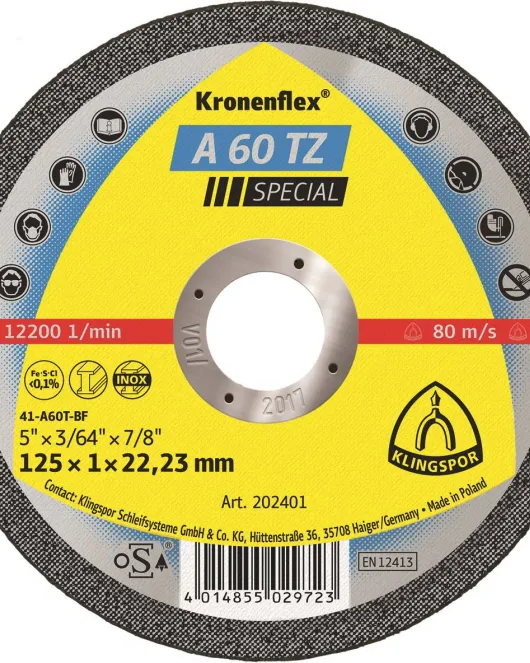 Диск отрезной по металлу 125х1,0х22мм Klingspor