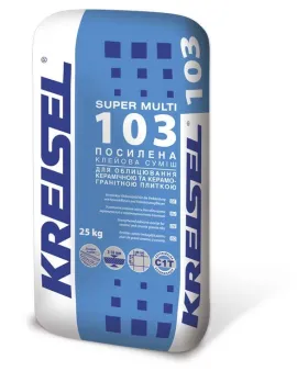 Клей для плитки морозостійкий посилений 103 Supermulti Кreisel (25кг)