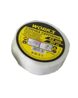 Лента серпянка 45ммх90м 3х3мм WORK'S